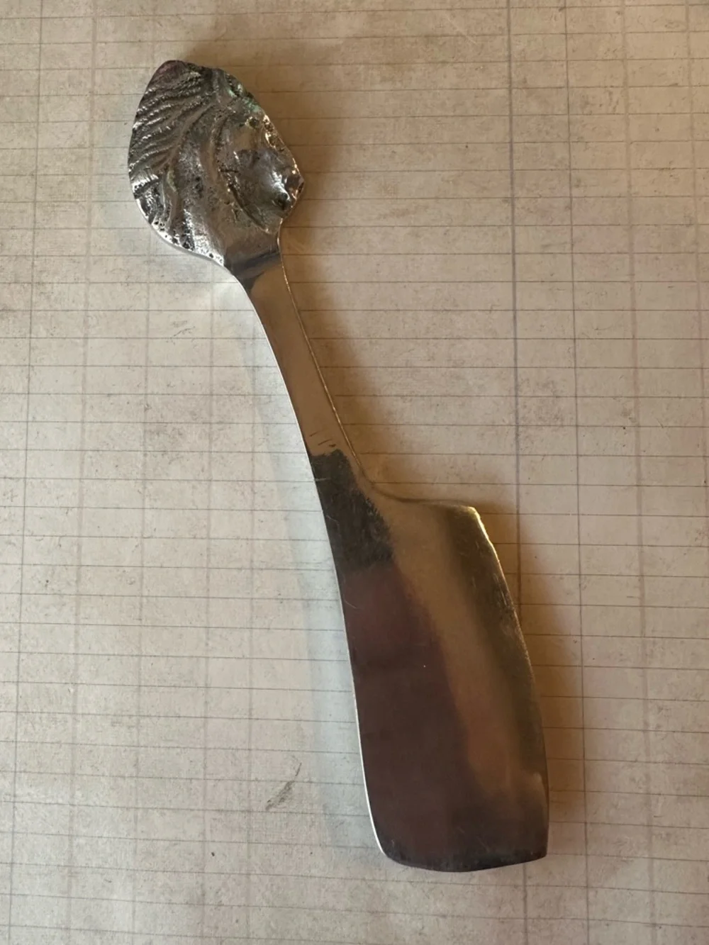 Super de Pewter Equestrian Horse Head Cheese Spreader
